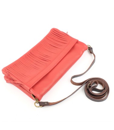 Fringe Clutch Bag in Leather - Sophia