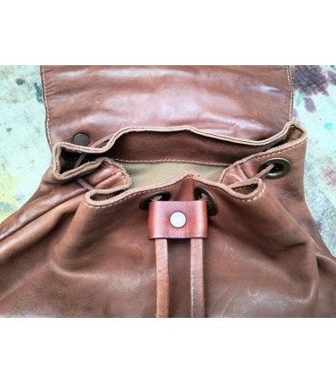 Calabritto Handcrafted Backpack in Premium Washed Calfskin Leather