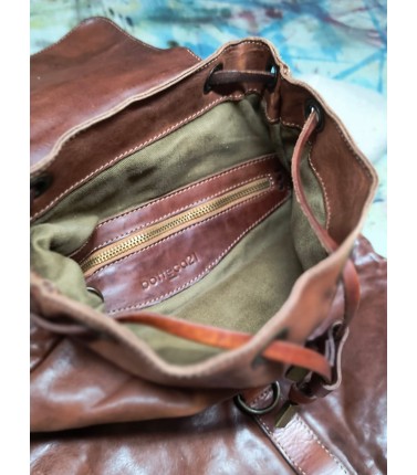 Calabritto Handcrafted Backpack in Premium Washed Calfskin Leather